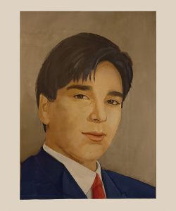 Prince Cyrus Khan Kangarli Nakhchivansky in a blue suit and red tie, current head of the Nakhchivanski family